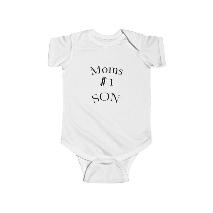 Infant Bodysuit - "Moms #1 Son" Cute Newborn Onesie with Halo Baby Logo