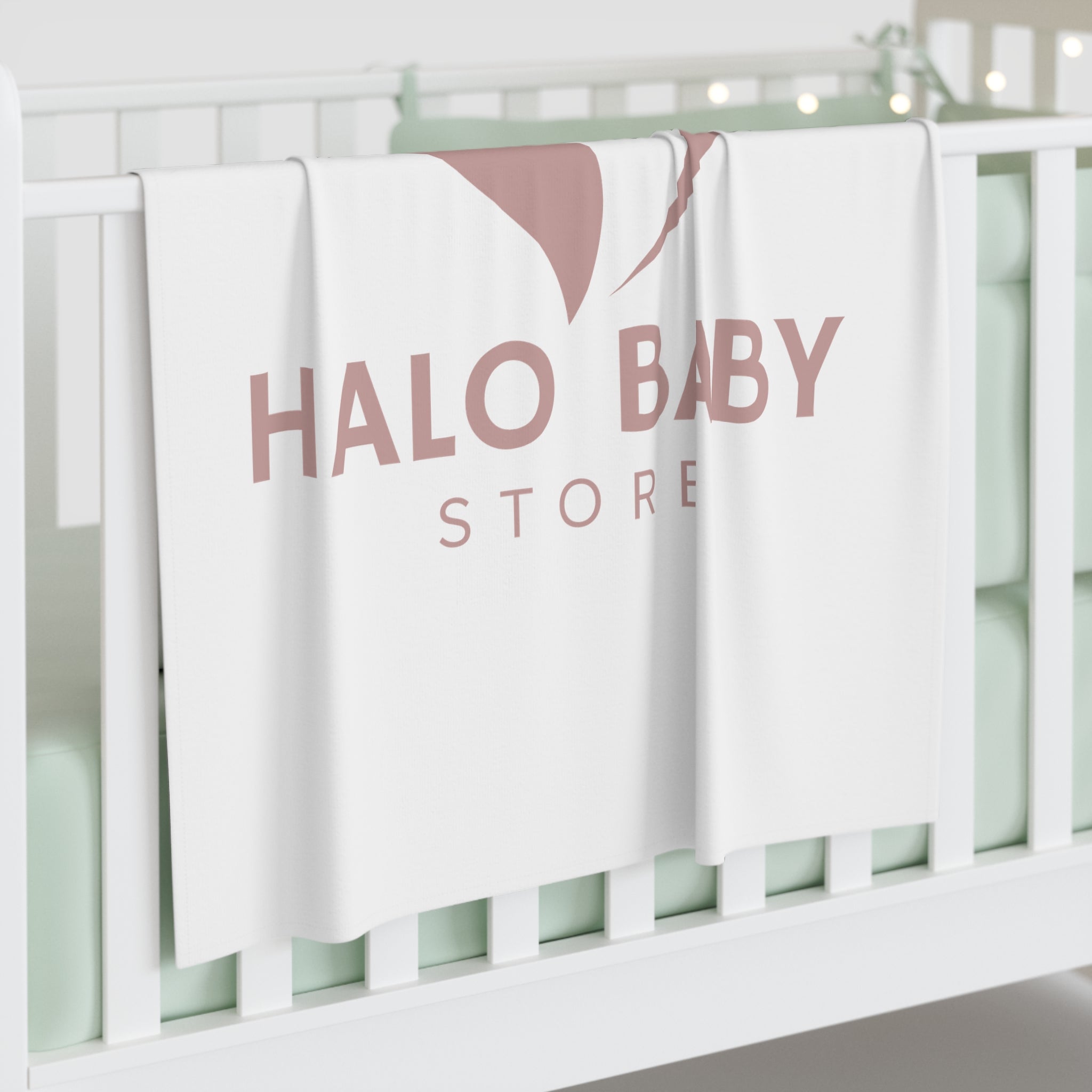 Halo Baby Swaddle Blanket — Soft Newborn Receiving Wrap with Heart Logo