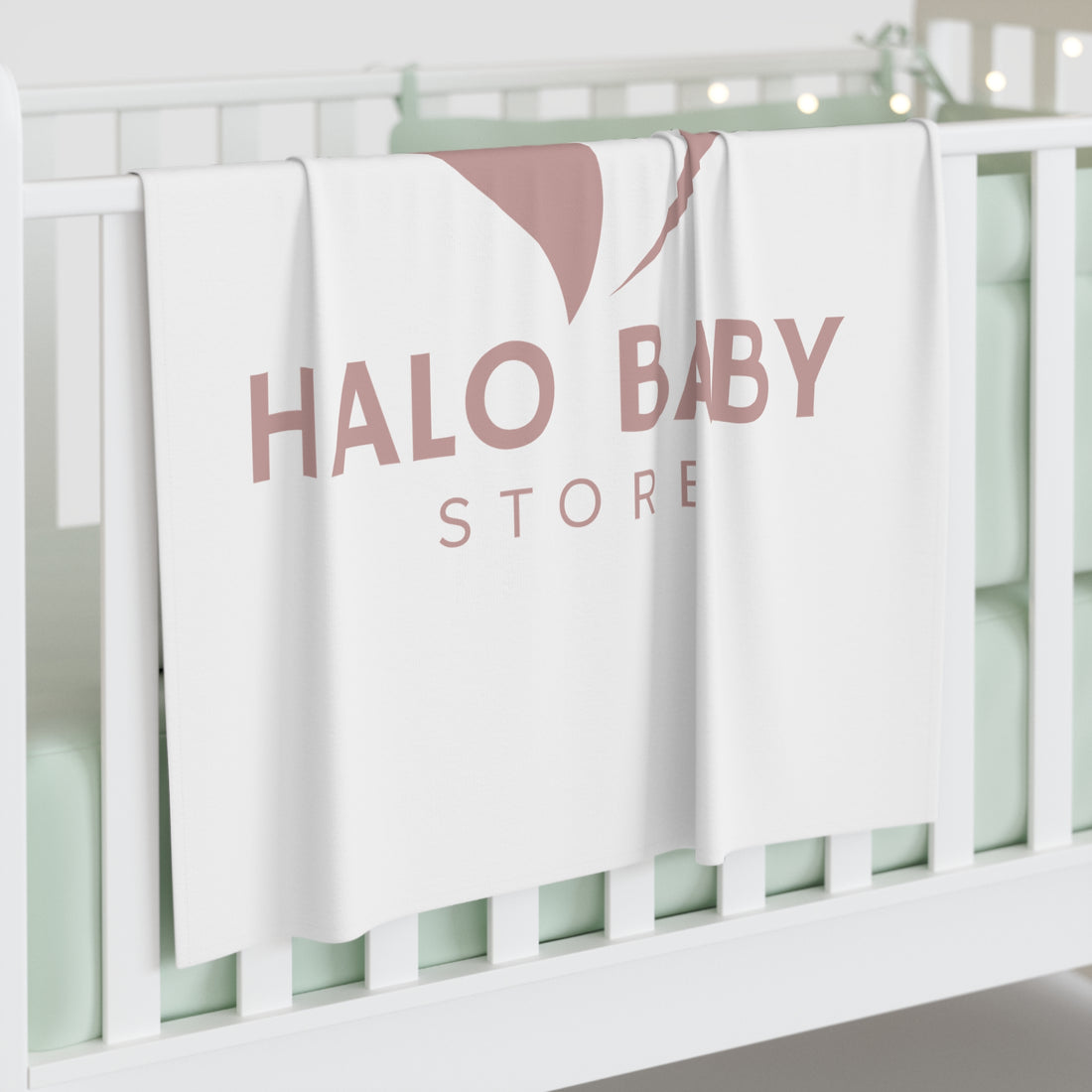 Halo Baby Swaddle Blanket — Soft Newborn Receiving Wrap with Heart Logo