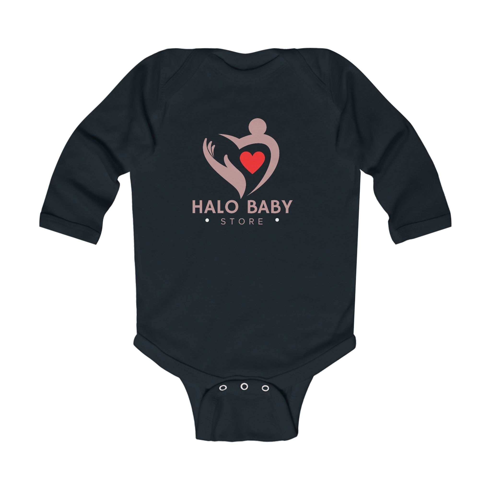 Halo Baby Logo Infant Long Sleeve Bodysuit — Heart & Care Newborn Onesie