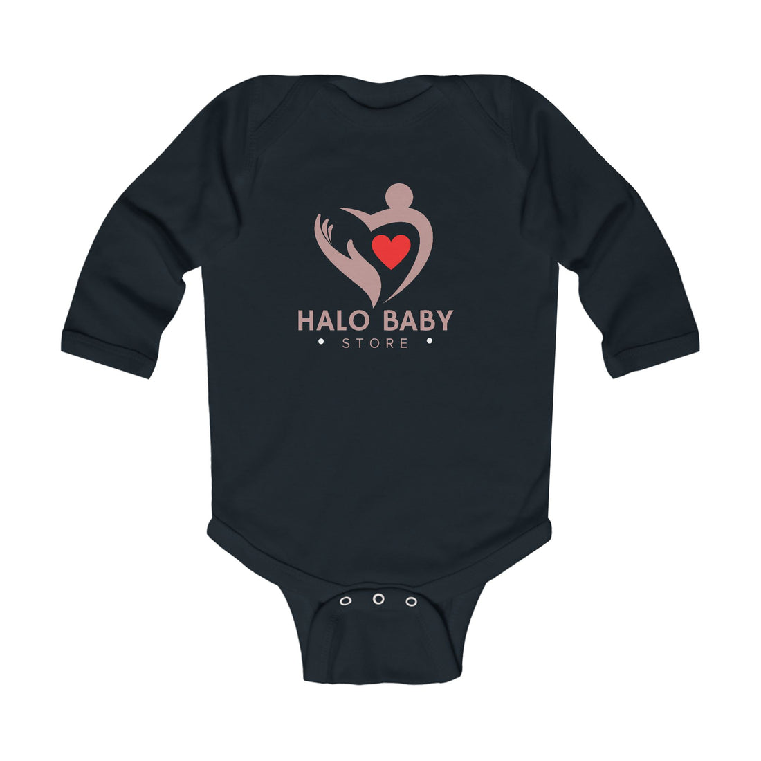 Halo Baby Logo Infant Long Sleeve Bodysuit — Heart & Care Newborn Onesie