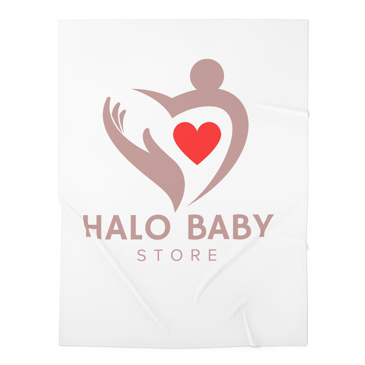Halo Baby Swaddle Blanket — Soft Newborn Receiving Wrap with Heart Logo