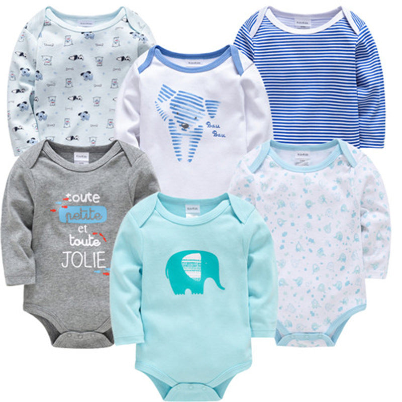 6-Piece Long Sleeve Baby Onesie Set | For Newborns - # BAAA21110068