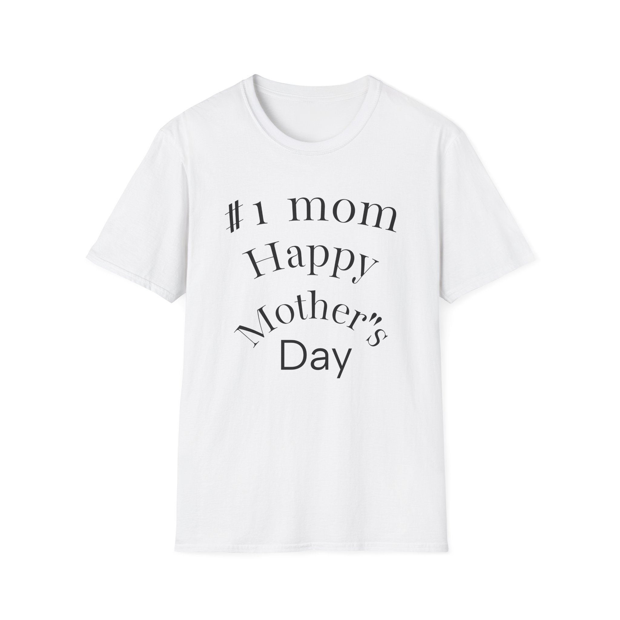 Happy Mother's Day #1 Mom T-Shirt — Halo Baby Heart Logo Tee