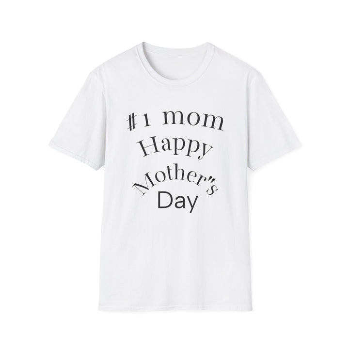 Happy Mother's Day #1 Mom T-Shirt — Halo Baby Heart Logo Tee