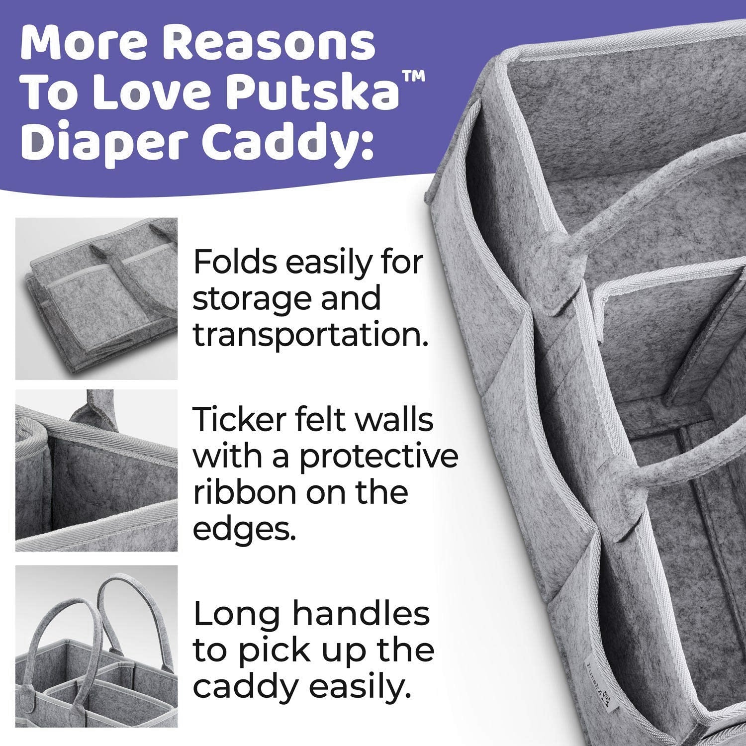 Baby Diaper Caddy Organizer Portable Nursery Storage Changing Table