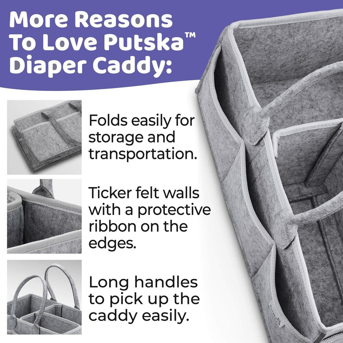 Baby Diaper Caddy Organizer Portable Nursery Storage Changing Table