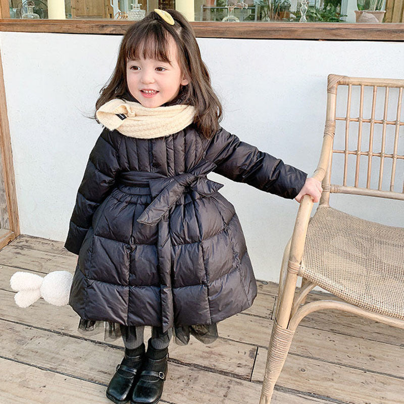Children's Mid-Length Winter Coat | For Little Girls - # GIAA21210042