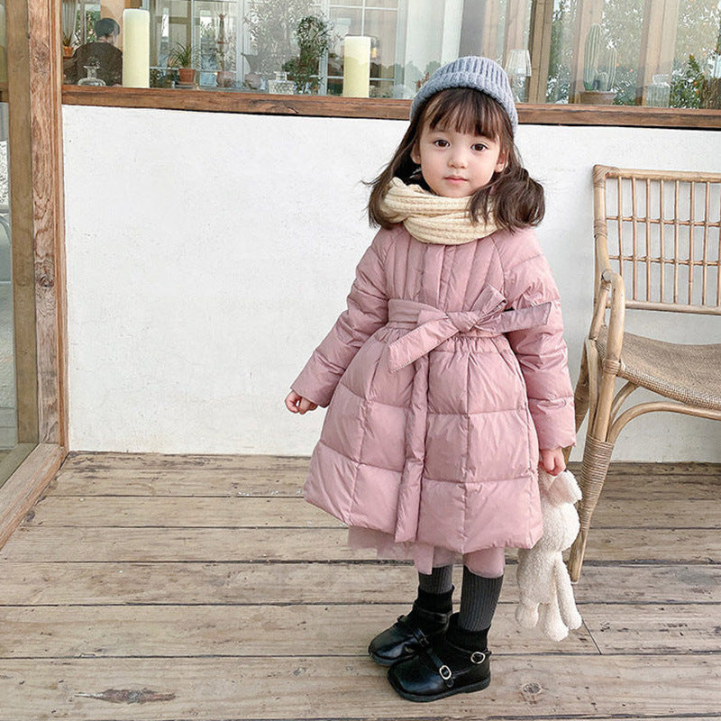 Children's Mid-Length Winter Coat | For Little Girls - # GIAA21210042