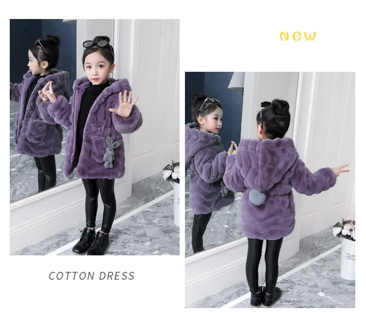 Girls' Thickened Imitation Fur Coat for Autumn/Winter - # GIAA22210012 & GIAA21210035