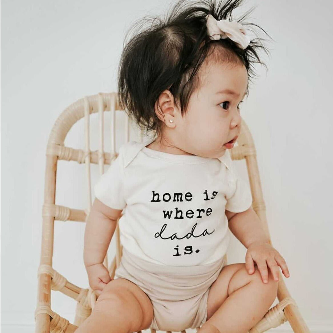 Home is Where Dada is Organic Baby Bodysuit