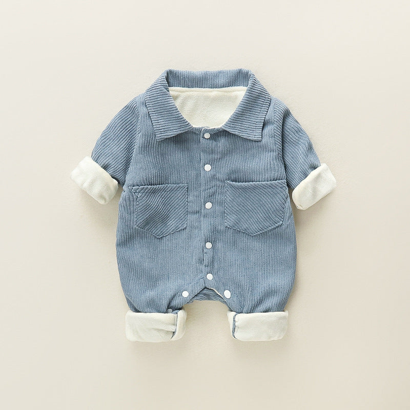 Thickened Cotton Padded Jumpsuit for Newborns