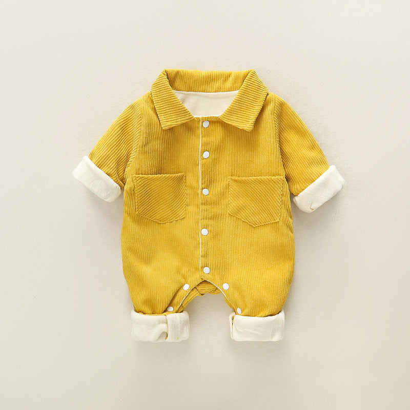 Thickened Cotton Padded Jumpsuit for Newborns
