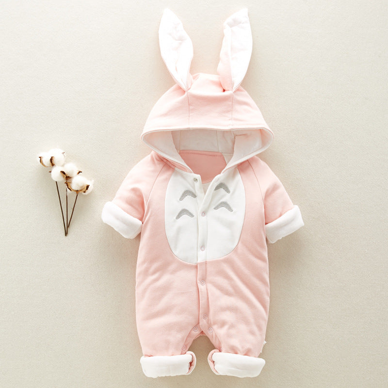 Totoro Cotton Hooded Baby Jumpsuit | For Newborns - # BAAA21110064